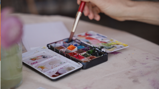 Curated Watercolor Palette + Brush Option